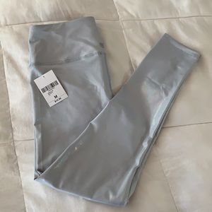 Grey metallic leggings